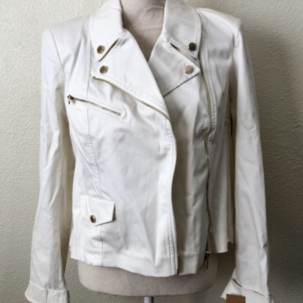 RACHEL RACHEL ROY Stretch Cotton Moto Jacket - Picture 5 of 5